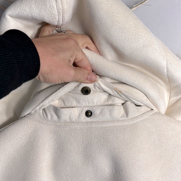 Bandolino Hooded Jacket with Faux Fur/Suede in Cream size S NWOT - Picture 8 of 16
